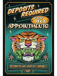 deposit required for all appointments